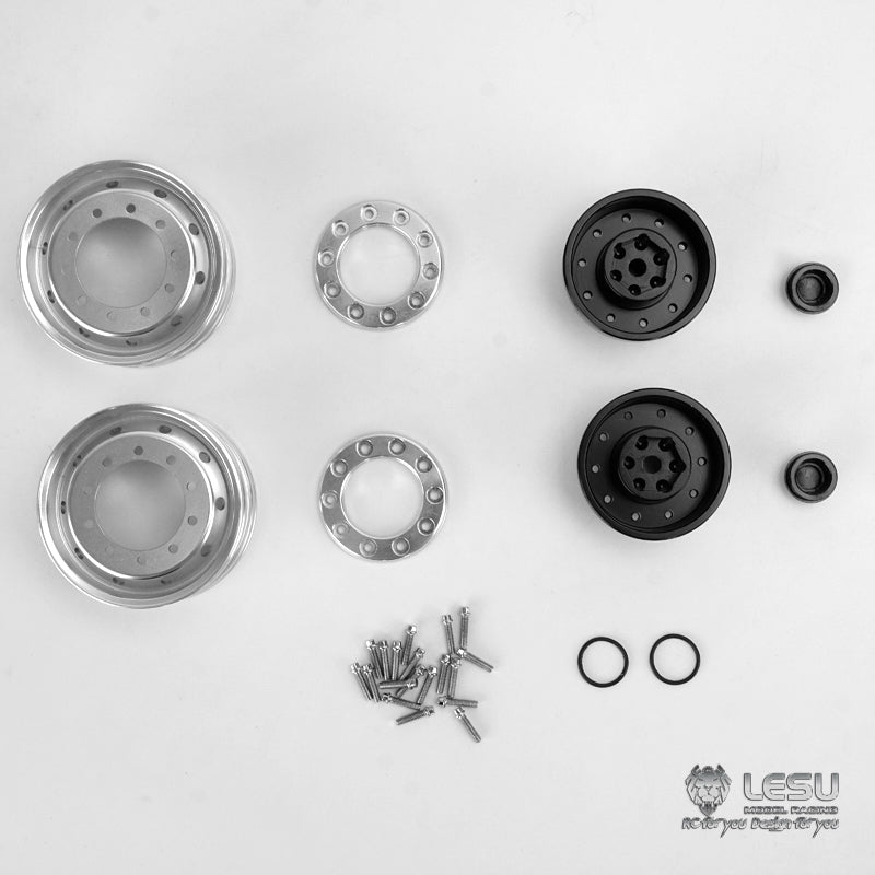 1/14 LESU Wide Metal Wheel Hub RC DIY Spare Part Suitable for Radio Controlled American FH12 FH16 RC Tractor Truck Cars