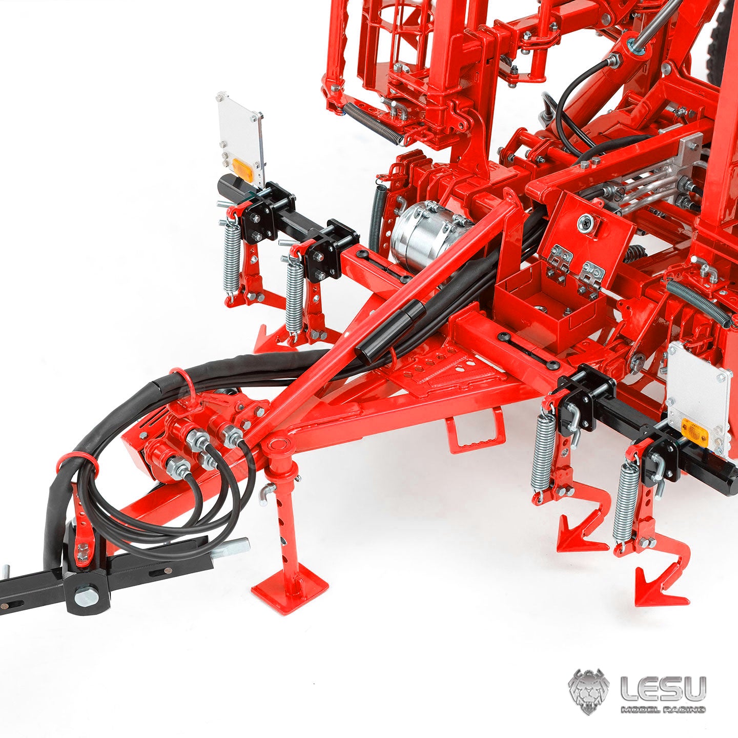 IN Stock LESU Metal 1/14 RC Tractor Truck AOUE 1050 4x4 Hydraulic Farm vehicle K500 Seedbed Pre-sowing Soil Preparation Planter Plough Light Sound