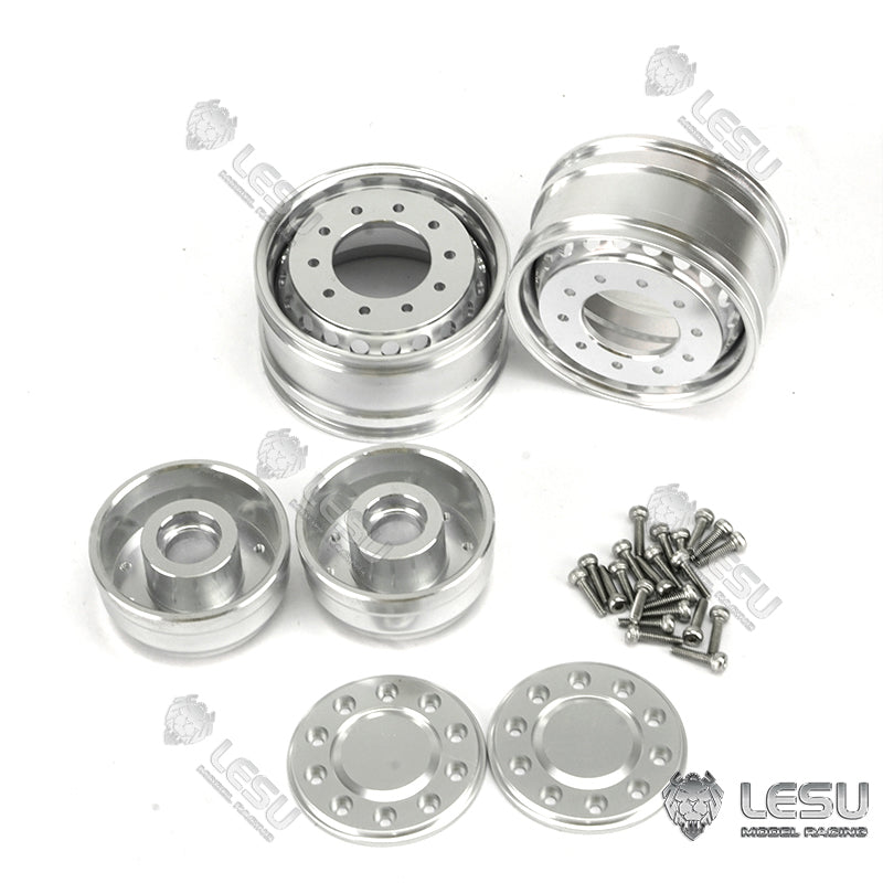 LESU Wide Front Wheel Hub Suitable for 1/14 DIY RC Truck Radio Controlled Model Upgrade Part Axle Hexagon Bearing Brake