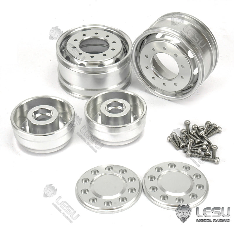 LESU Upgrade Part Front Wheel Hub Metal Suitable for 1/14 DIY Model Unpowered Power Axle RC Truck Tractor Tipper Dumper Car