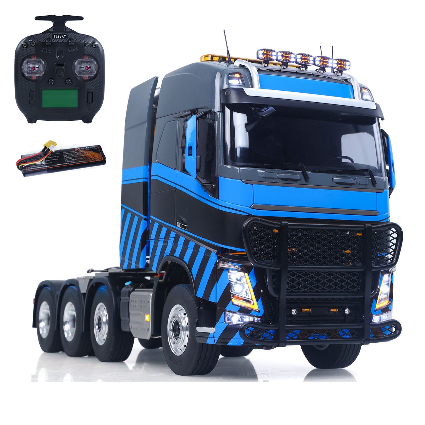 TOUCAN 1/14 Remote Control Tractor Truck LESU 8x8 Metal Chassis ST8 Radio System 2 Speed Gearbox Light Sounds Smoke Axle Locks