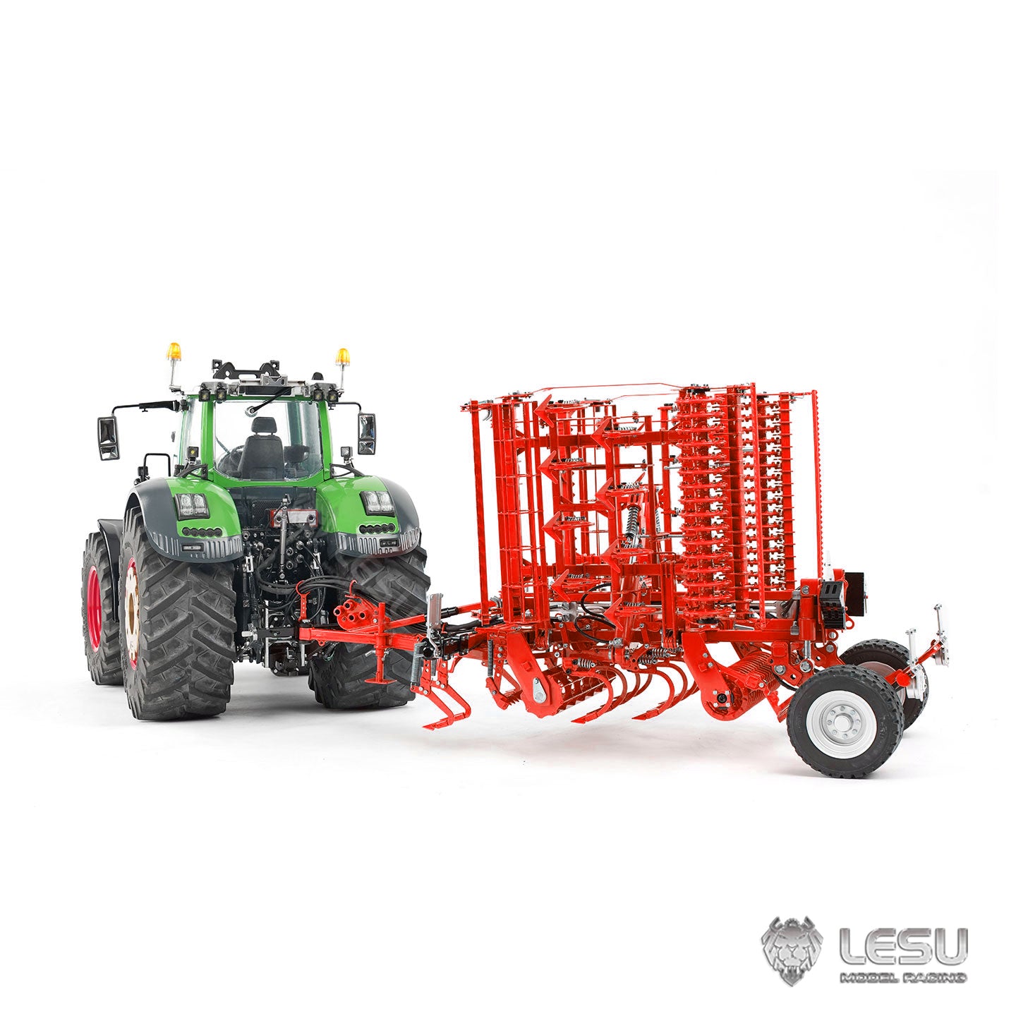 IN Stock LESU AOUE 1050 Metal 4x4 1/14 RC Tractor Truck Hydraulic Agricultural Vehicles K500 Seedbed Pre-sowing Soil Preparation Machine Frsky XE Lite