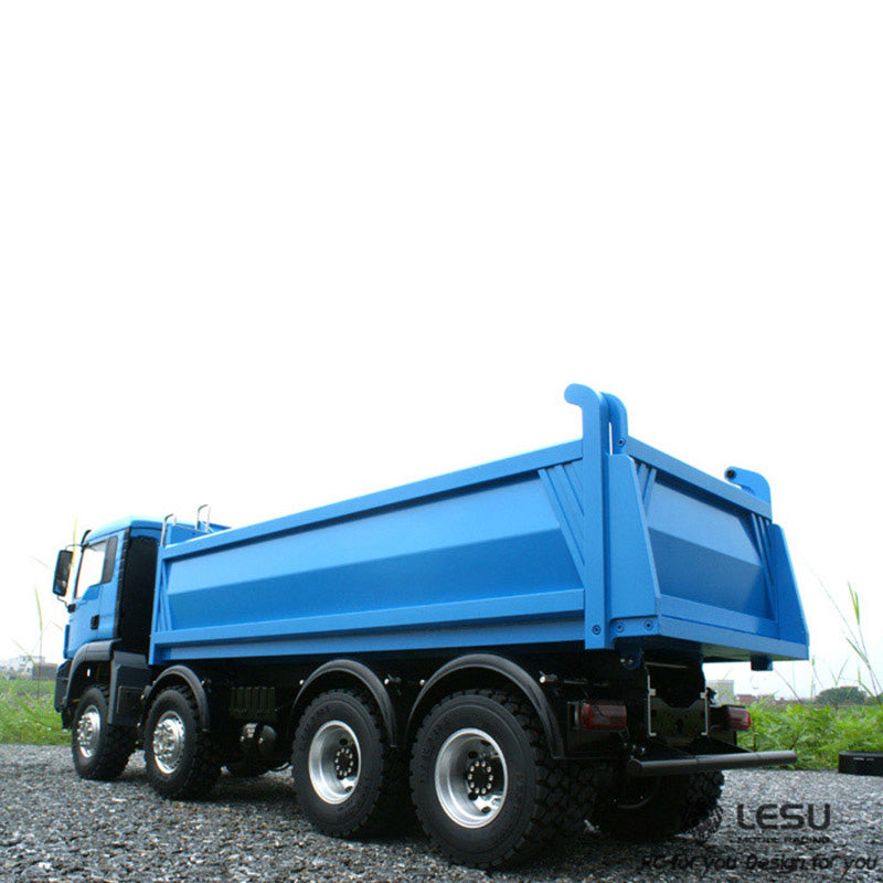 In Stock LESU 1/14 8*8 Hydraulic Painted RC Dumper Tipper For Truck Bucket Model W/ Motor ESC Servo Light Sound W/O Battery