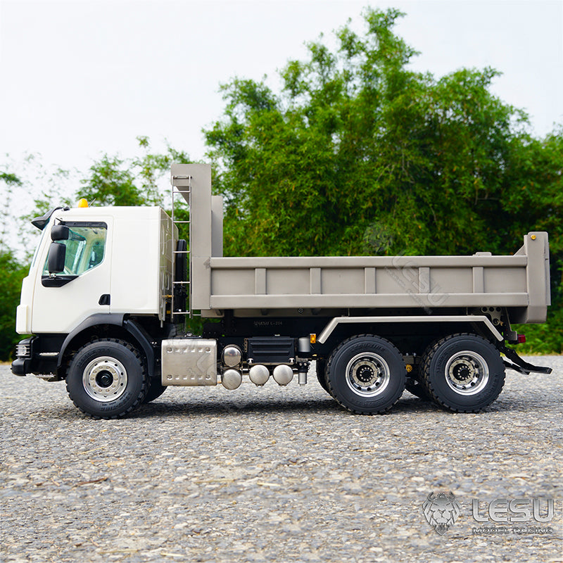 1/14 Scale LESU Metal 6x6 Remote Controlled Hydraulic Dumper Tipper Model W/ Sound Light System Motor Servo ESC for VM Truck