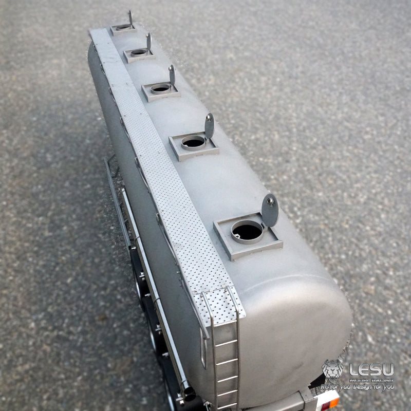 LESU 1/14 Radio Controlled Pre-assembled Semi Trailer Metal 40 Feet Container Oil Tank Gas Tanker for Tractor Truck Model