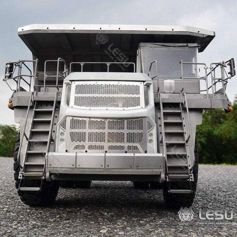 LESU 1/16 Scale Metal Hydraulic Mining Car Dumper Bogie Radio Controlled Mine Truck Aoue R100E Model Light System Motor Servo ESC