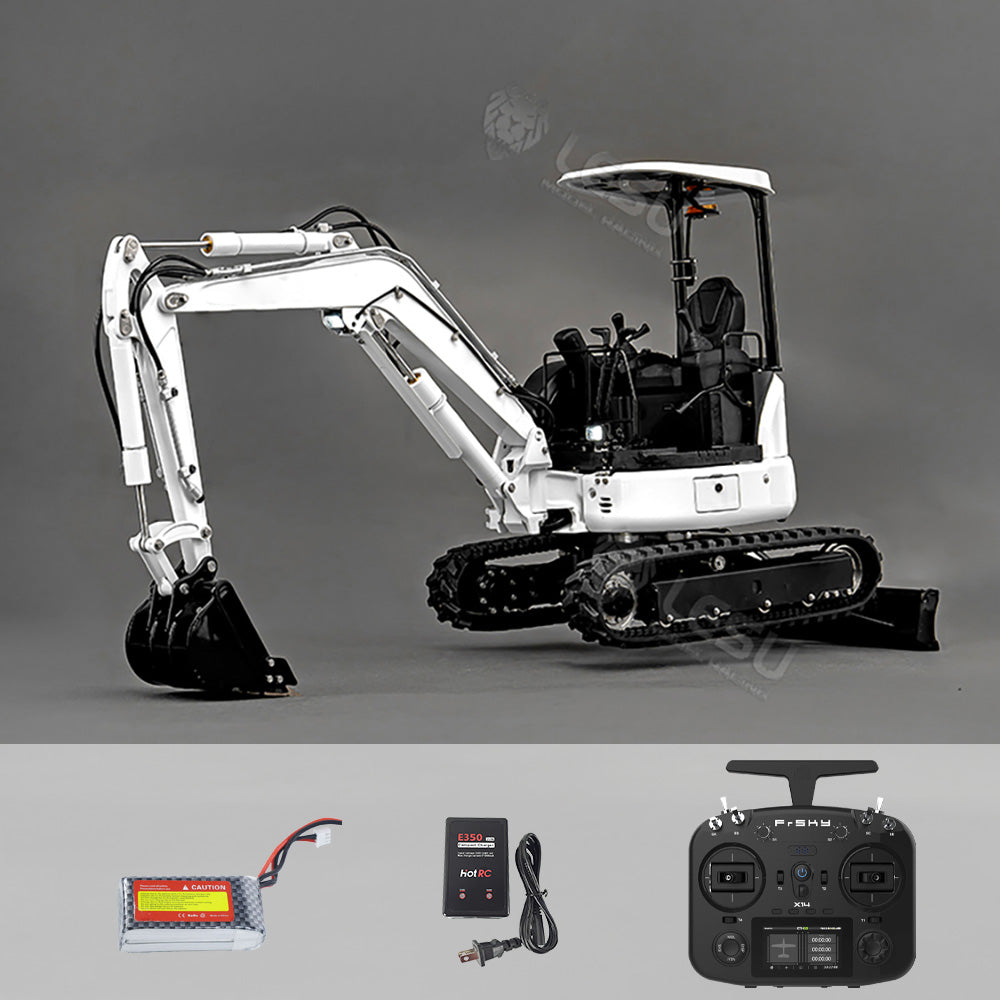 Mini LESU 1/14 RC Hydraulic Excavator PC30 Metal Radio Controlled Digger Model Frsky X14 Radio Upgrade Sound System Battery