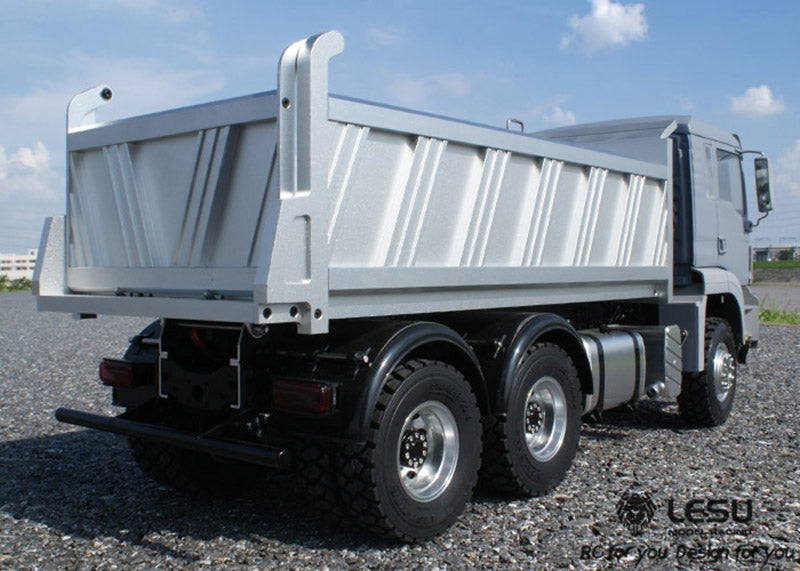 LESU 1/14 Hydraulic Painted RC Dumper Tipper For 8*8 Truck Model W/ Motor ESC Servo Bucket Light Sound W/O Battery