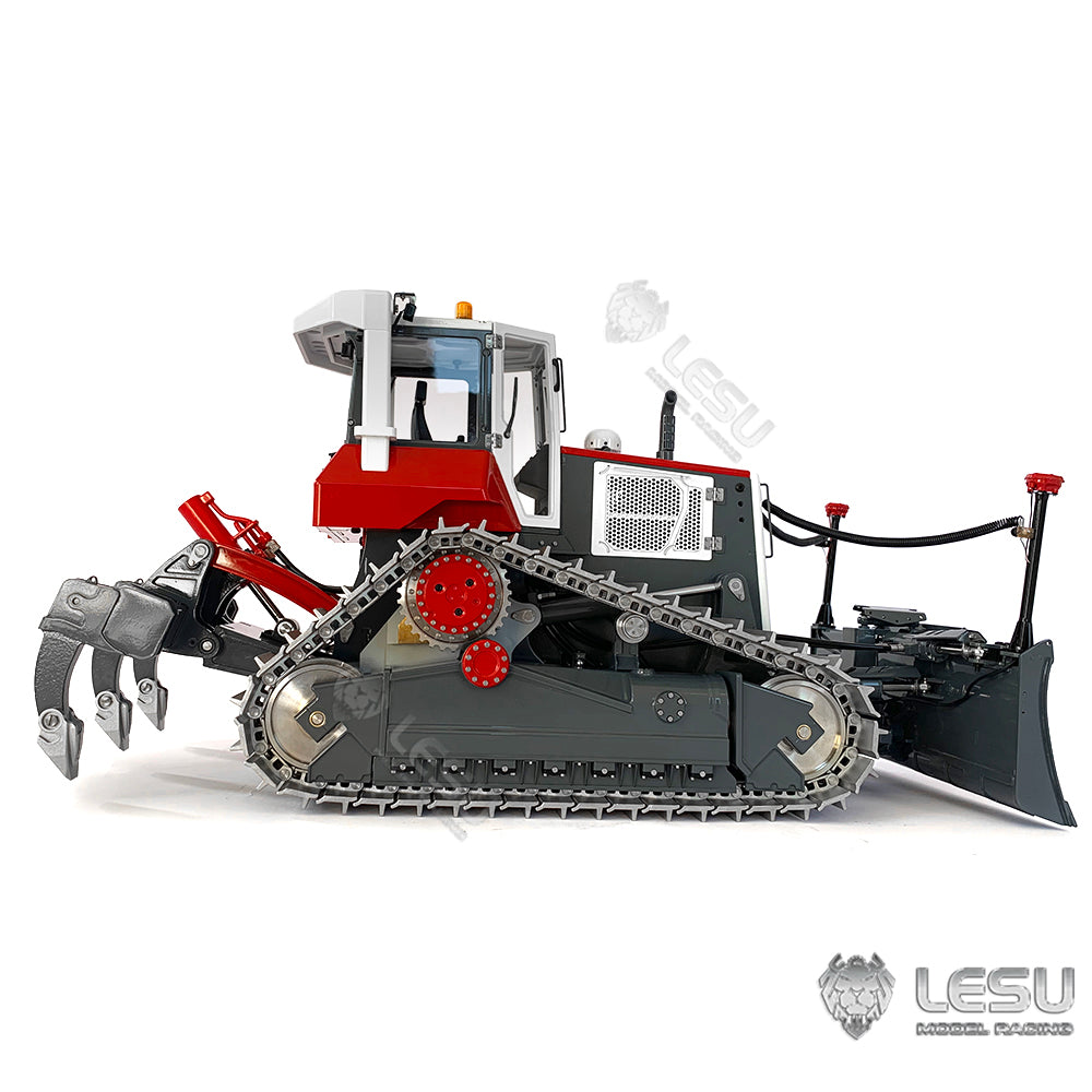 LESU 1/14 RTR RC Painted Assembled Hydraulic Model Aoue-DT60 Crawler Dozer Bulldozer W/ Light Sound PL18EV Controller Motor ESC