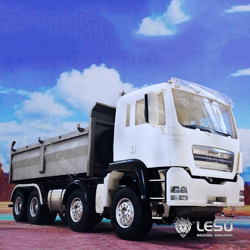 LESU 1/14 Scale TGS Metal Chassis 8*8 Dumper Truck Construction Vehicle DIY Model with Light Sound System Motor ESC Servo