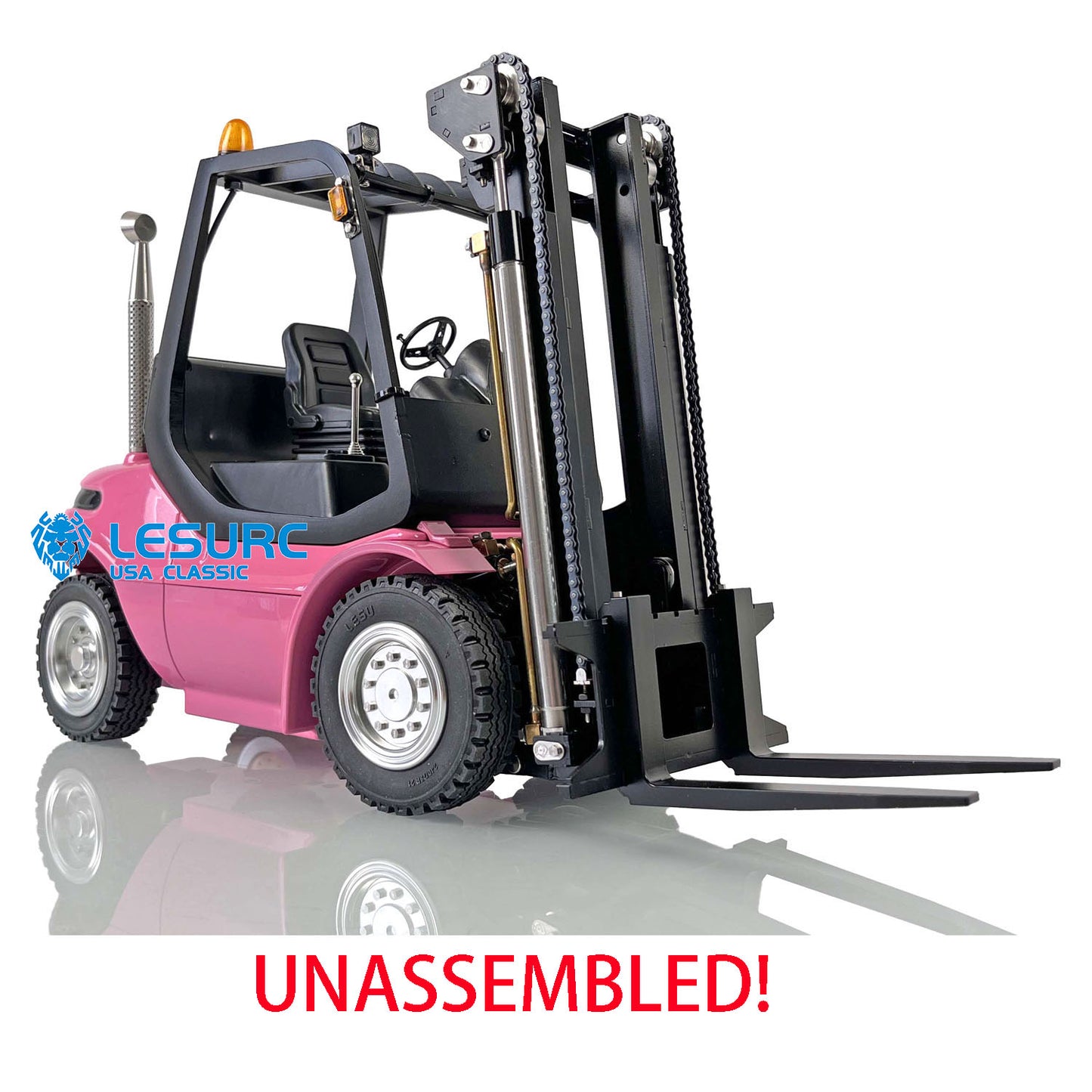 LESU RC 1/14 Scale Painting Unassembled Forklift Transfer Car Truck Model W/ Motor ESC Light Sound System W/O Controller Battery