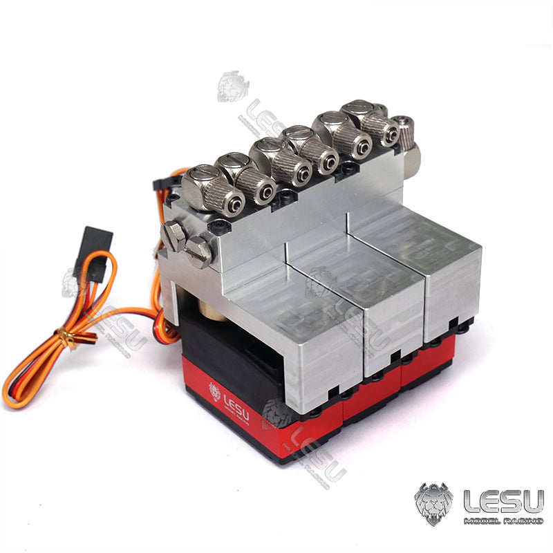 1/14 LESU Aluminum Alloy Reversing Valve W/ Servo Spare Part Suitable for RC Hydraulic Dumper Truck Loader Excavator DIY Car Model