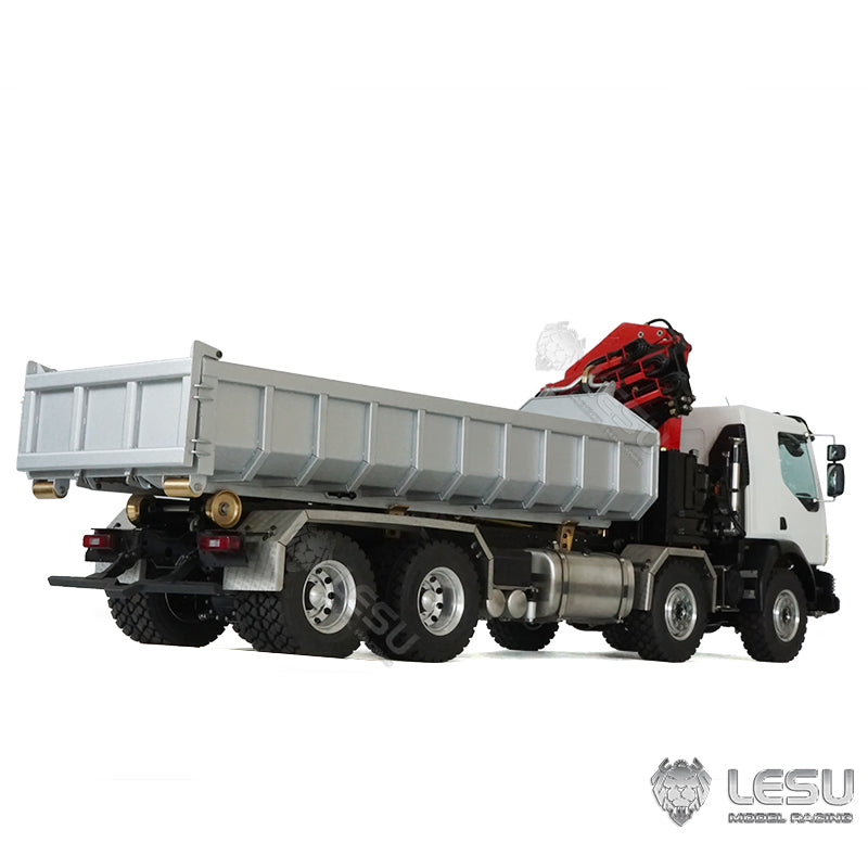 LESU Remote Control Hydraulic Roll on/off Dumper Crane 1/14 Scale RC Tipper Model Light Sound System Motor Servo W/O Battery