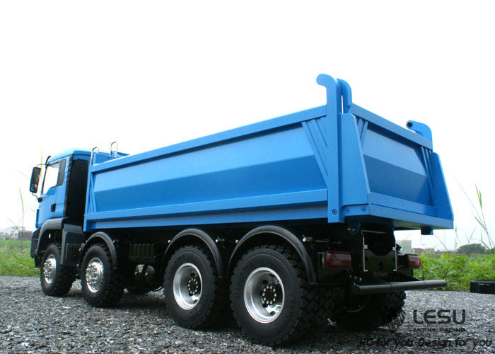 LESU TGS Cabin 1/14 Metal 8x8/6x6 RC Hydraulic Dumper Truck Tipper Vehicle 2 Speed High Torque Gearbox Sound Light System for RC Model Enthusiasts