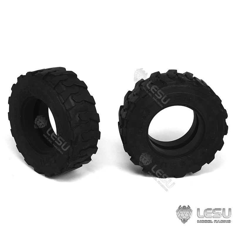 Rear Lights Wheel Hubs 2-in-1 System Rubber Tracks Wheel Tires for 1/14 LESU Skid Steer Loader B0008 A0008 Model Spare Parts