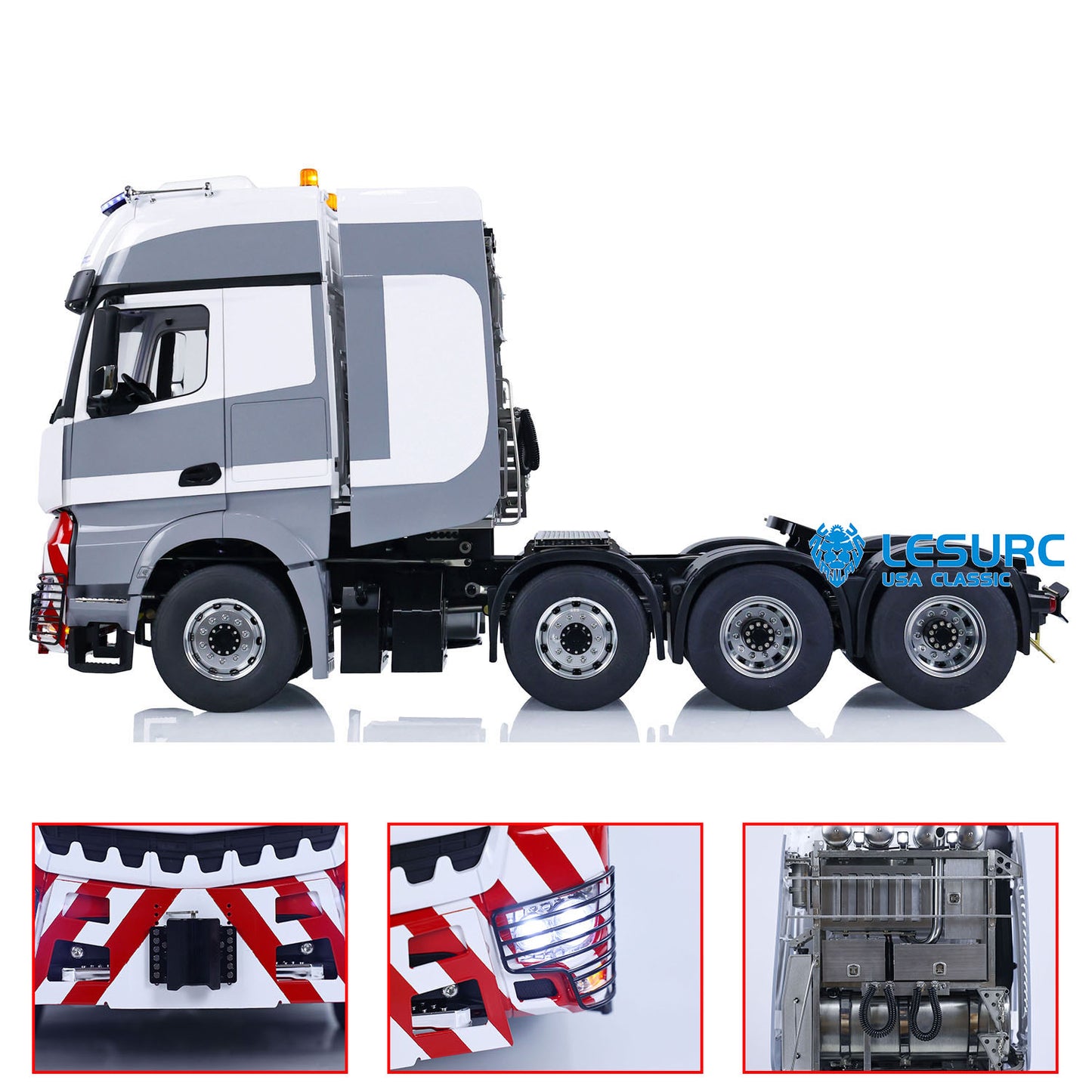 LESU Metal Chassis 8x8 RC Tractor Truck 1/14 Radio Controlled Cars Smoke Unit Sound 1851 3363 PNP RTR Version DIY Parts