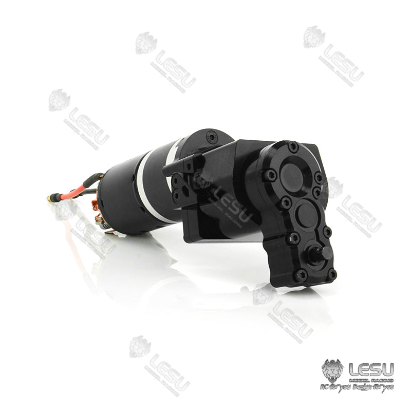 1/14 LESU 2 Speed Gearbox Transmission Transfer Case Motor for Remote Controlled Tractor Truck Parts 14:1 Planetary reducer