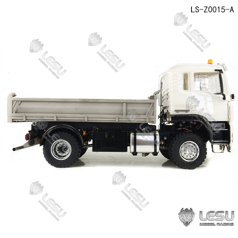 LESU 1/14 Scale Metal 4*4 Chassis TGS Hydraulic Dumper Truck Construction Vehicle Model W/ Light Sound System Motor ESC Servo