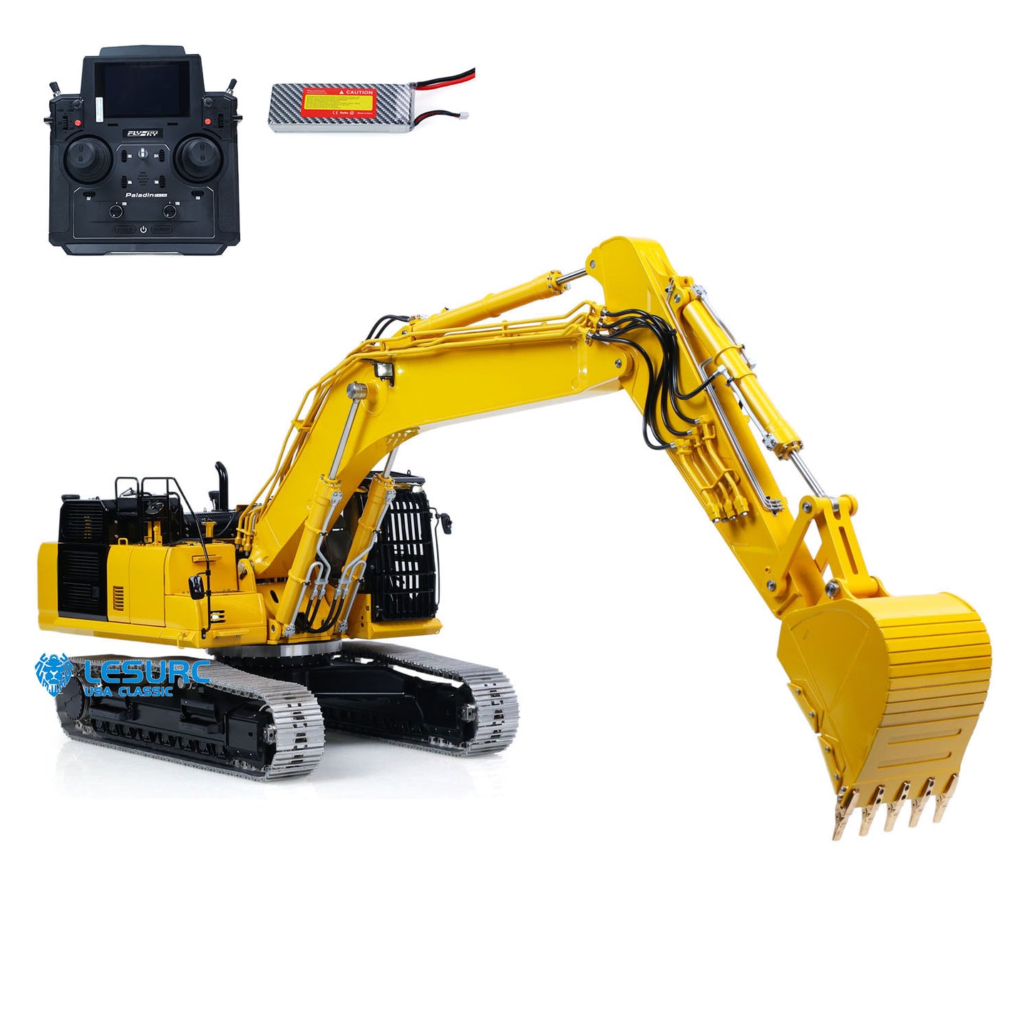 LIMITED-TIME SALE IN Stock LESU Aoue PC500 1/14 Metal RC Hydraulic Tracked Excavator RC Digger Model 7Ways Valve 3-4MAP Pump Light System Assembled