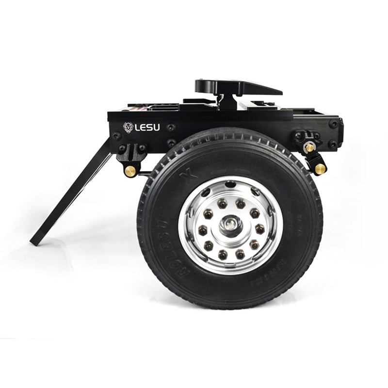 LESU Metal Tracked Trailer for 1/14 Remote Controlled Tractor Truck Upgrade Accessories of RC Truck 25.5*18.2*14CM