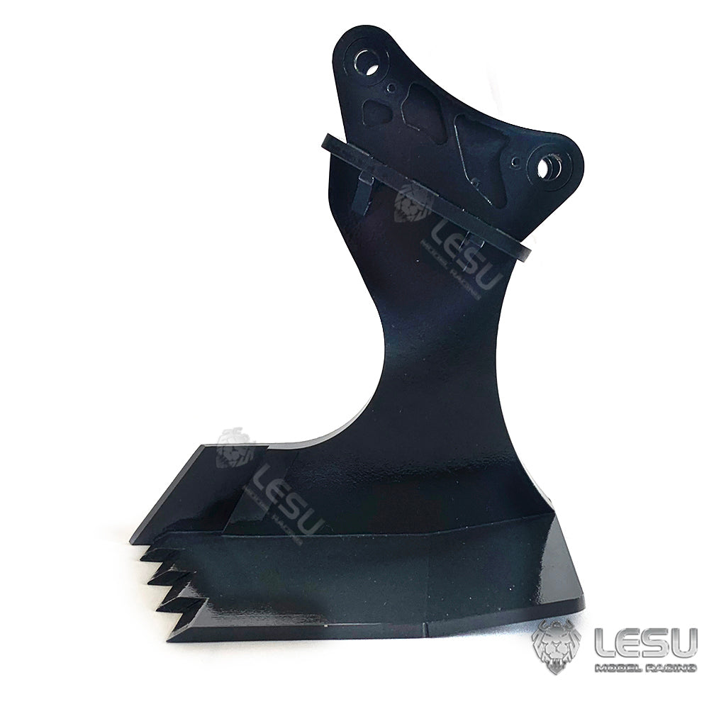 LESU Metal Fork Curved Blade Ripper Quick Release Compactor Tiltable Bucket for RC Excavator 1/14 ET35 Hydraulic Electric Digger