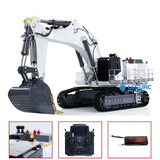 1:14 LESU RC Hydraulic Excavator AOUE 9150 PL18EV Remote Control Digger Metal Model W/Light