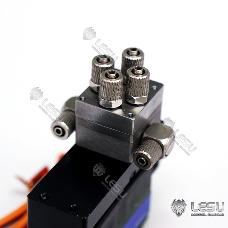 LESU Metal Distribution Directional Valve 12G 14KG Servo for 1/14 Scale Radio Controlled Hydraulic Truck Model Replacements