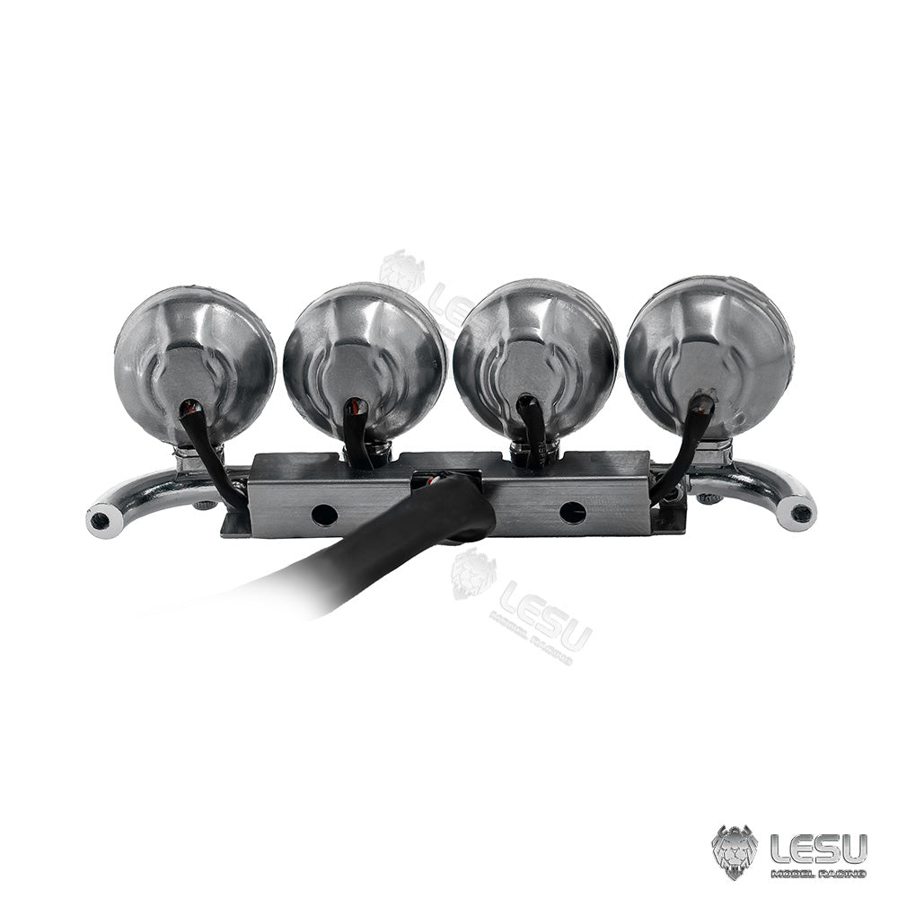 LESU Stainless Steel 1/14 Scale Headlight Spot Lamp for 770S R470 R620 RC Tractor Truck Model Radio Control Dumper Spare Part