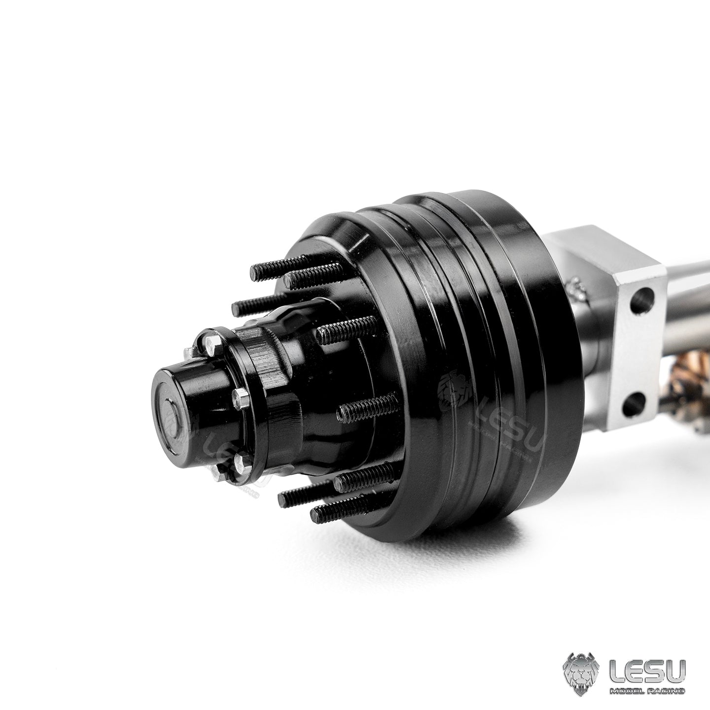 LESU Metal Brake and Parking Axle Non-driven Axle for 1/14 RC Trailer A0053 DIY Model Remote Control Tractor Truck Vehicle