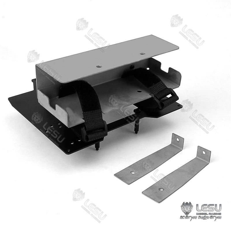 LESU 1/14 Metal Battery Compartment CNC Second Plate Set Suitable for RC Tractor Truck R620 Radio Control Dumper DIY Parts