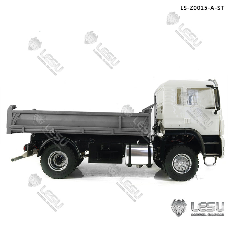 LESU 1/14 RC Metal 4*4 Hydraulic Dumper Truck With Light Sound Motor ESC Standard Edition Construction Tipper Vehicle Model