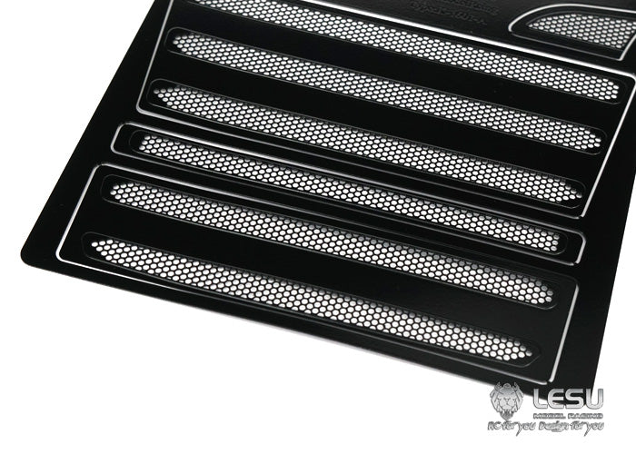 LESU Metal Front Grid Fence Honeycomb Square Grille for 1/14 Scale RC Tractor Truck Remote Control Model DIY Ornament Accessories