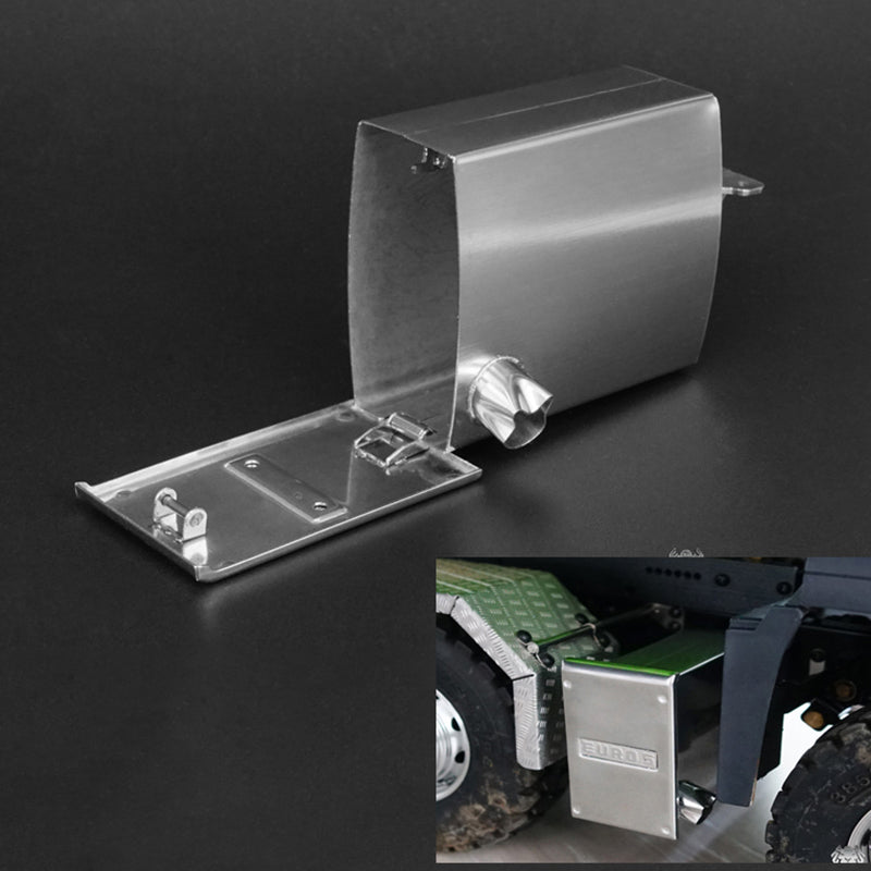 1/14 Scale LESU Metal Spare Part CNC Exhaust Tank ToolBox Suitable for RC Tractor Truck Trailer Dumper Tipper DIY Model Car