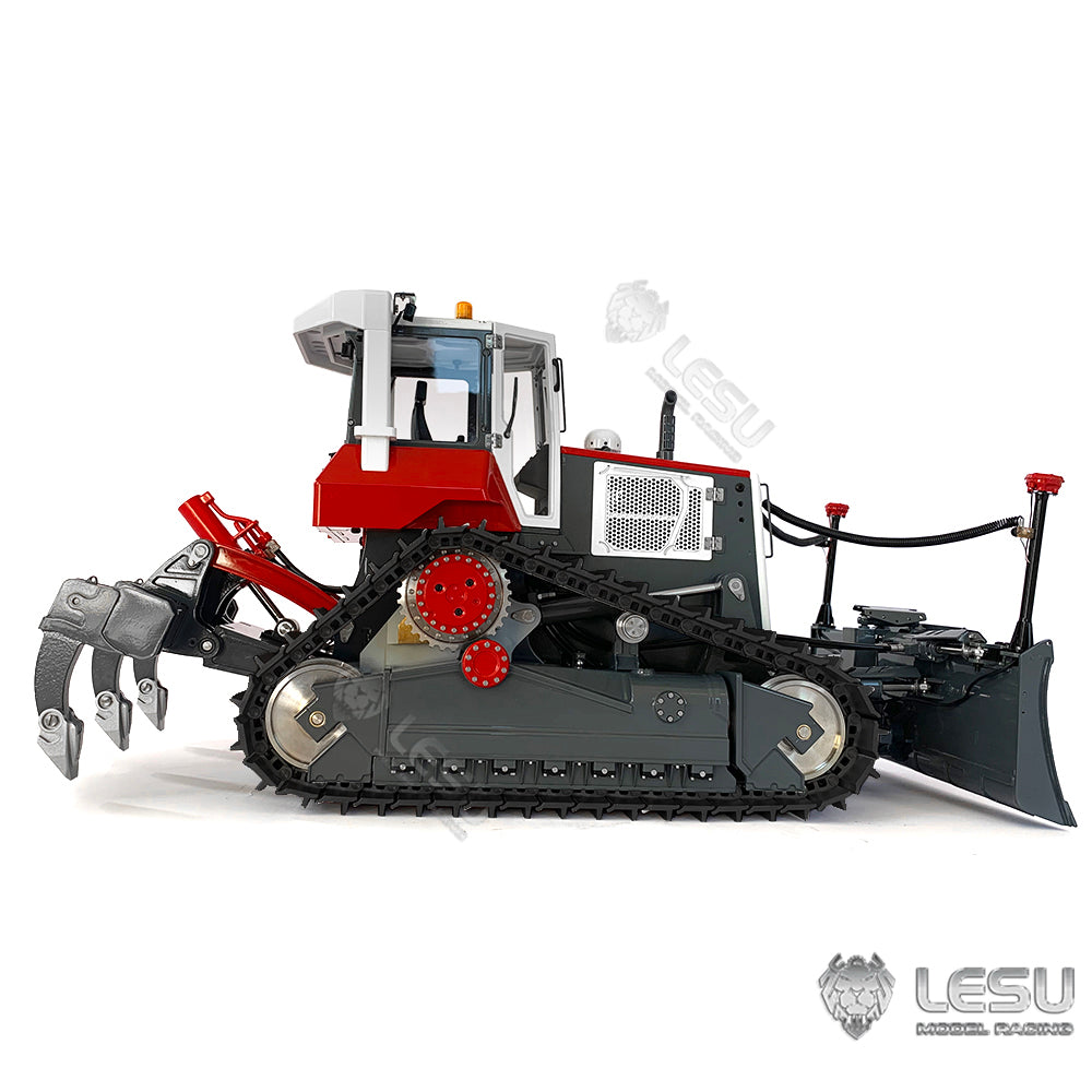 LESU 1/14 RTR RC Painted Assembled Hydraulic Model Aoue-DT60 Crawler Dozer Bulldozer W/ Light Sound PL18EV Controller Motor ESC