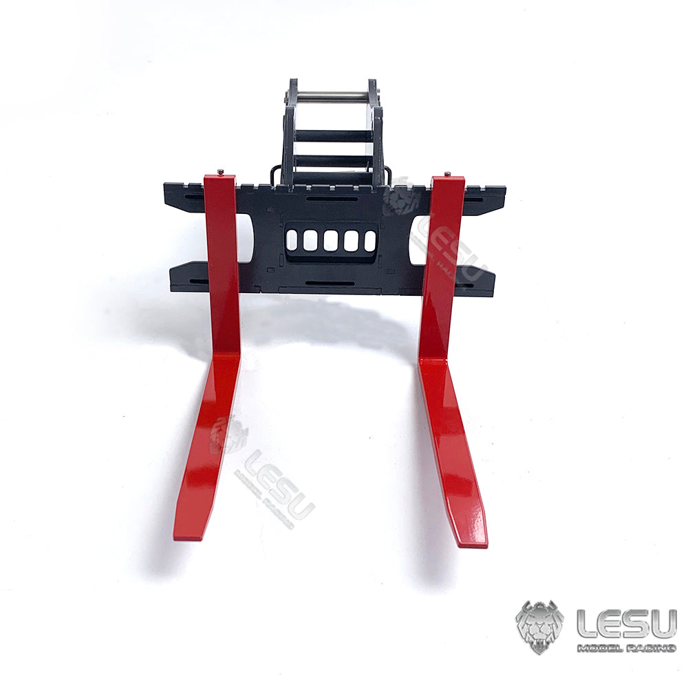 LESU Metal Fork Curved Blade Ripper Quick Release Compactor Tiltable Bucket for RC Excavator 1/14 ET35 Hydraulic Electric Digger