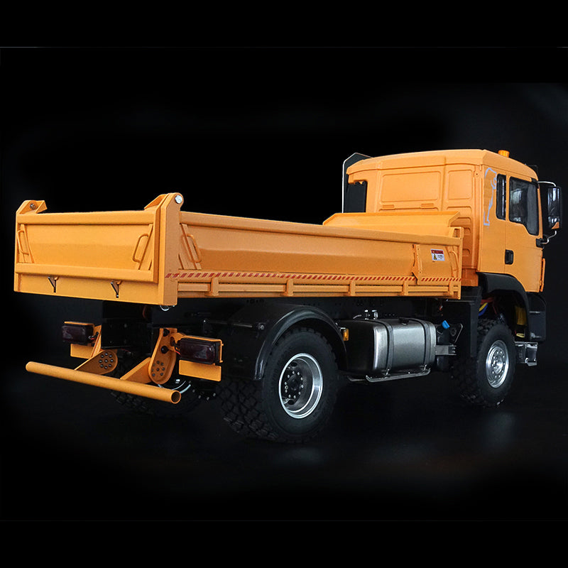 LESU 1/14 Scale Metal 4*4 Chassis TGS Hydraulic Dumper Truck Construction Vehicle Model W/ Light Sound System Motor ESC Servo