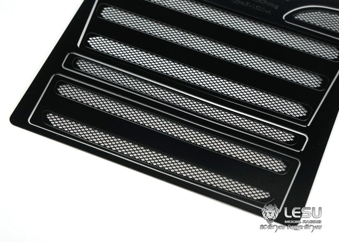 LESU Metal Front Grid Fence Honeycomb Square Grille for 1/14 Scale RC Tractor Truck Remote Control Model DIY Ornament Accessories