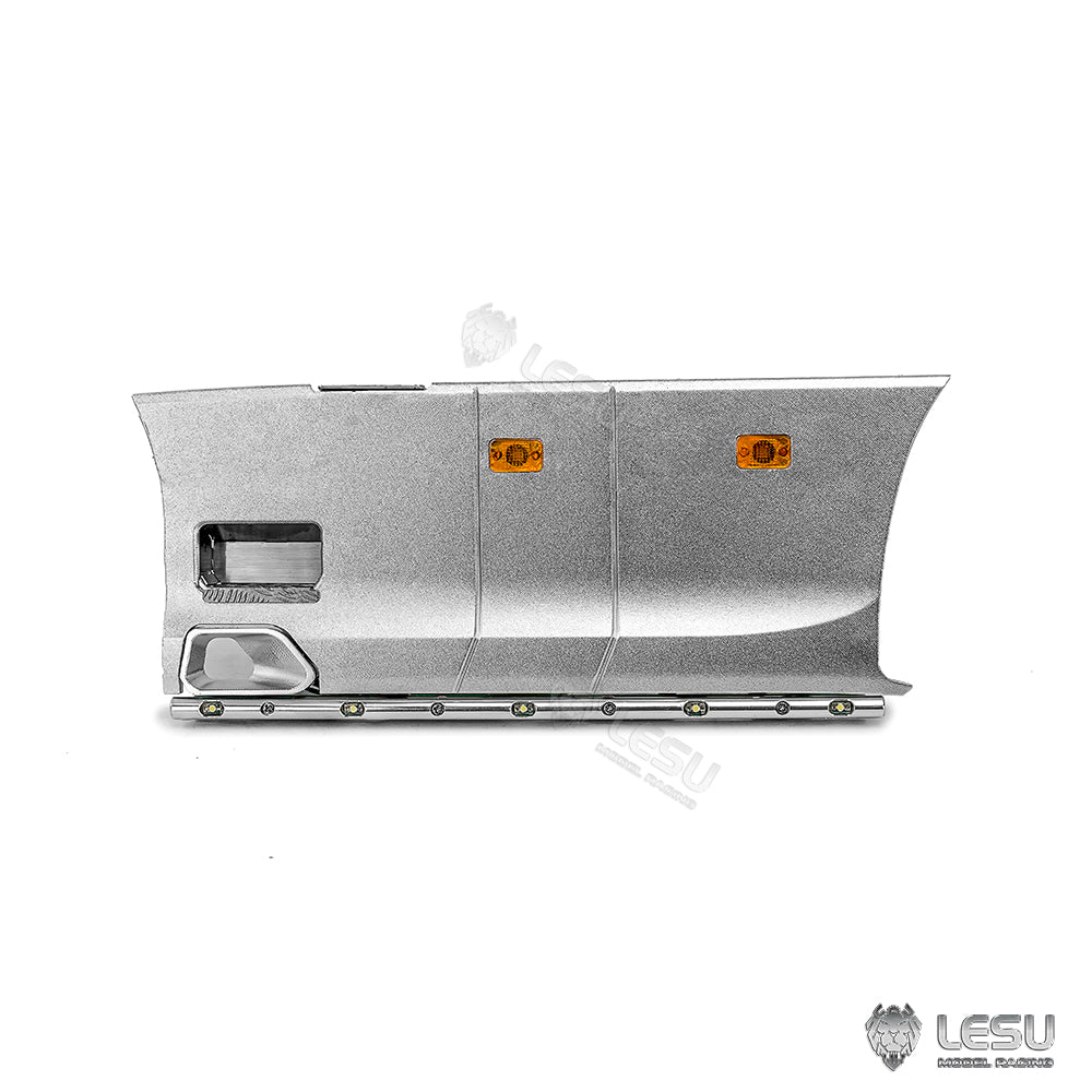 Metal Side Skirt Pedal LED Side Light Assembly for DIY TAMIYA 770S 1/14 RC Tractor Truck Remote Control Lorry Vehicles Model