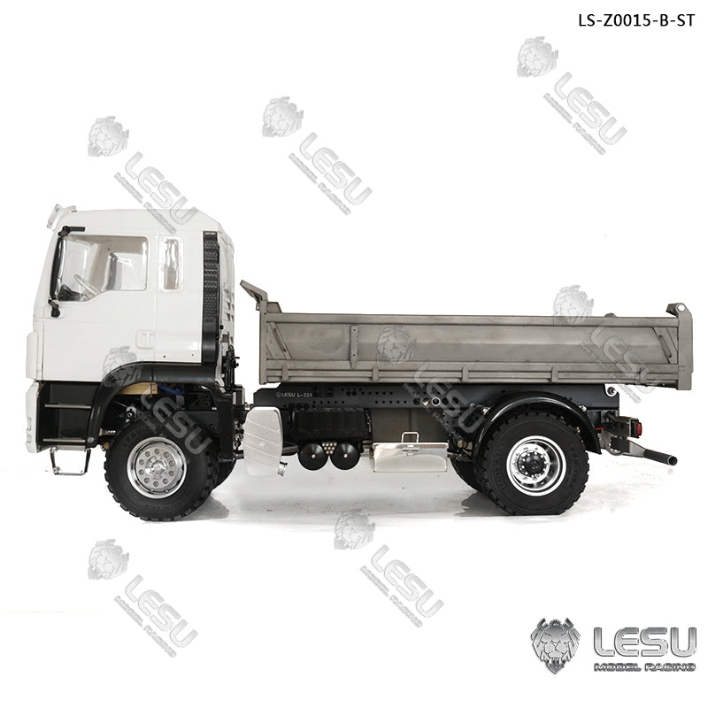 In Stock LESU 1/14 Scale Metal 4*4 Chassis TGS Hydraulic Dumper Truck Construction Vehicle Model Light Sound System Motor ESC Servo