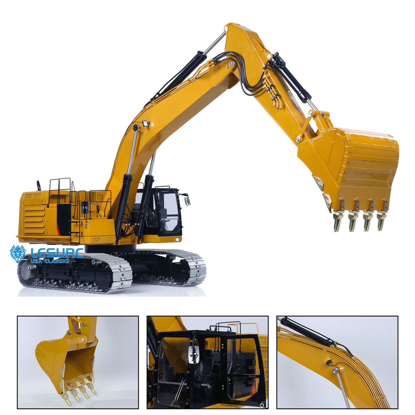 LESU C374F 1/14 Metal Hydraulic RC Excavator B0001 PNP/RTR Real Construction Truck Model with Light System for Model Enthusiast Weekend Outdoor Fun