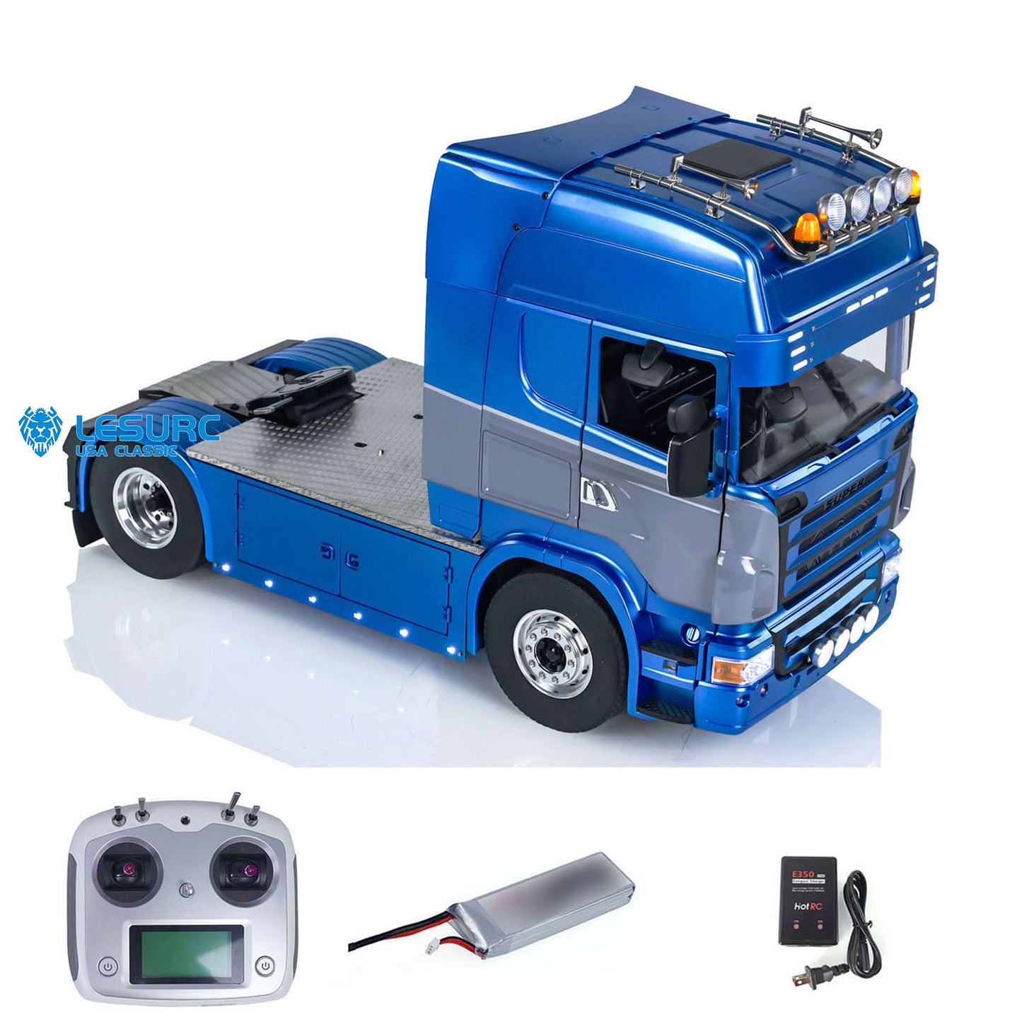 LESU RC Tractor Truck 1/14 I6S Radio Control 4X4 Vehicle Sound Light System Smoke for TAMIYA RC Trailer
