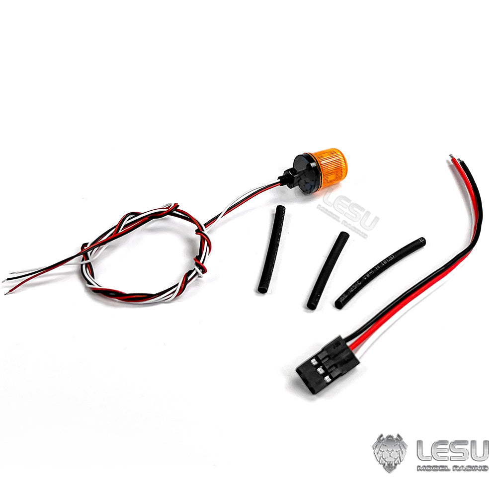 US STOCK LESU 1Pair Rotating Warning Light Telltale Lamp Suitable for TAMIYA 1/14 Scale RC DIY Radio Control Tractor Truck Model Car Parts