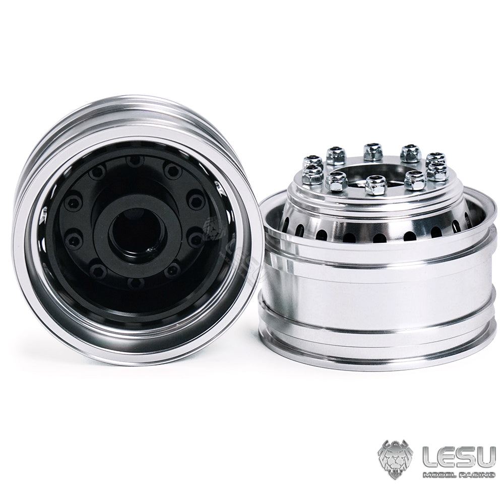 LESU Metal Wheel Hubs Hexagon Bearing Brake Drum Suitable for 1/14 RC Car Remote Control Dumper Tipper Truck Spare Part