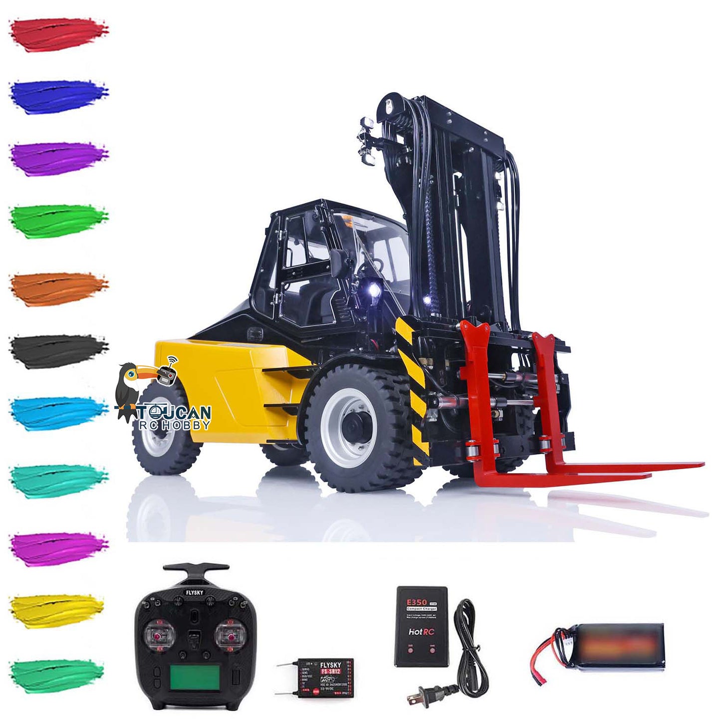 LESU 1/14 Heavy RC Hydraulic Fork Lift Aoue-LD160S With ST8 Radio System SR12 Reversing E350 Charger Remote Control Vehicle Model