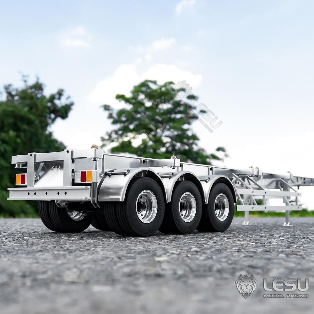 LESU 1/14 Metal Trailer Frame for Radio Controlled Tractor Truck 20 feet Container Accessories of RC Truck Refitting Parts