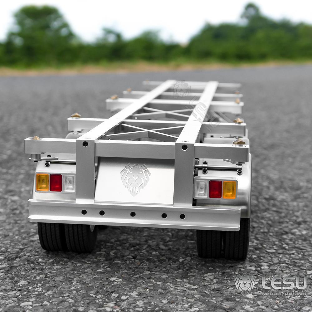 LESU 1/14 Metal Trailer Frame for Radio Controlled Tractor Truck 20 feet Container Accessories of RC Truck Refitting Parts