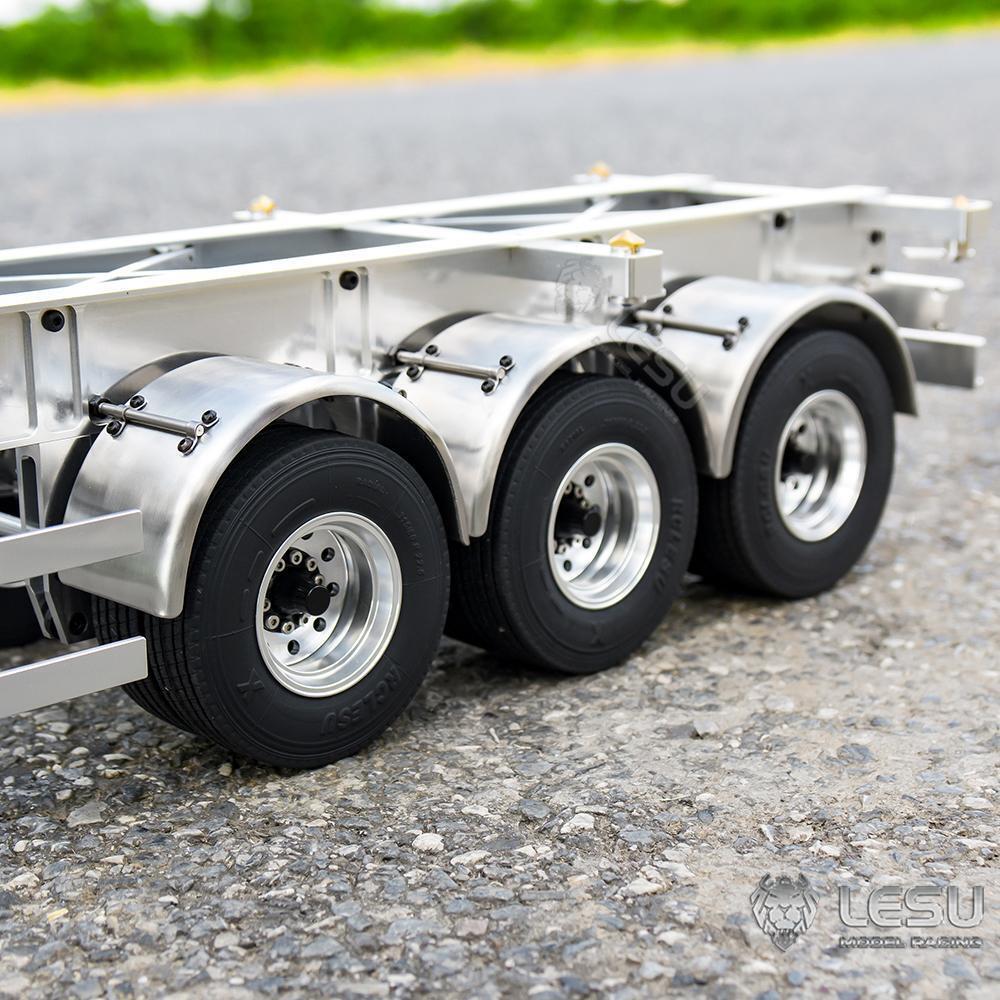 LESU 1/14 Metal Trailer Frame for Radio Controlled Tractor Truck 20 feet Container Accessories of RC Truck Refitting Parts