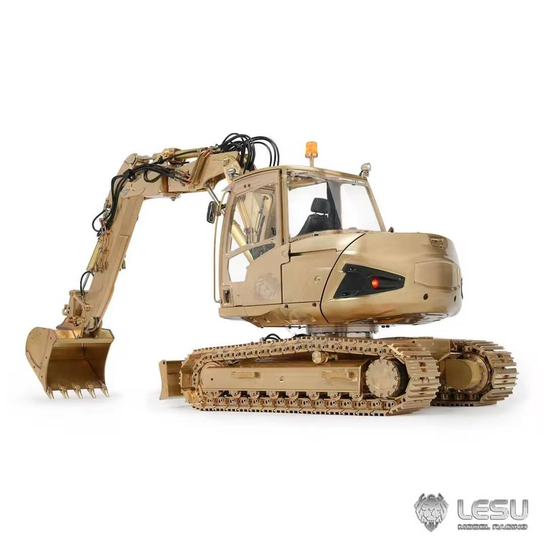 New Pre-Order Deposit Brass Special Edition 1/14 LESU MC15 Metal RC Hydraulic Excavator RC Digger Construction Vehicle