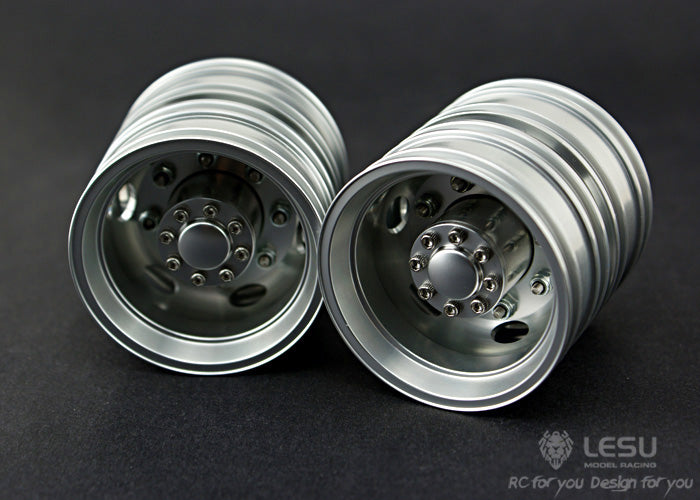 LESU Rear Wheels Metal Hubs for Dumper Tractor Truck Car 1/14 Scale Radio Controlled Car Replacements Spare Parts