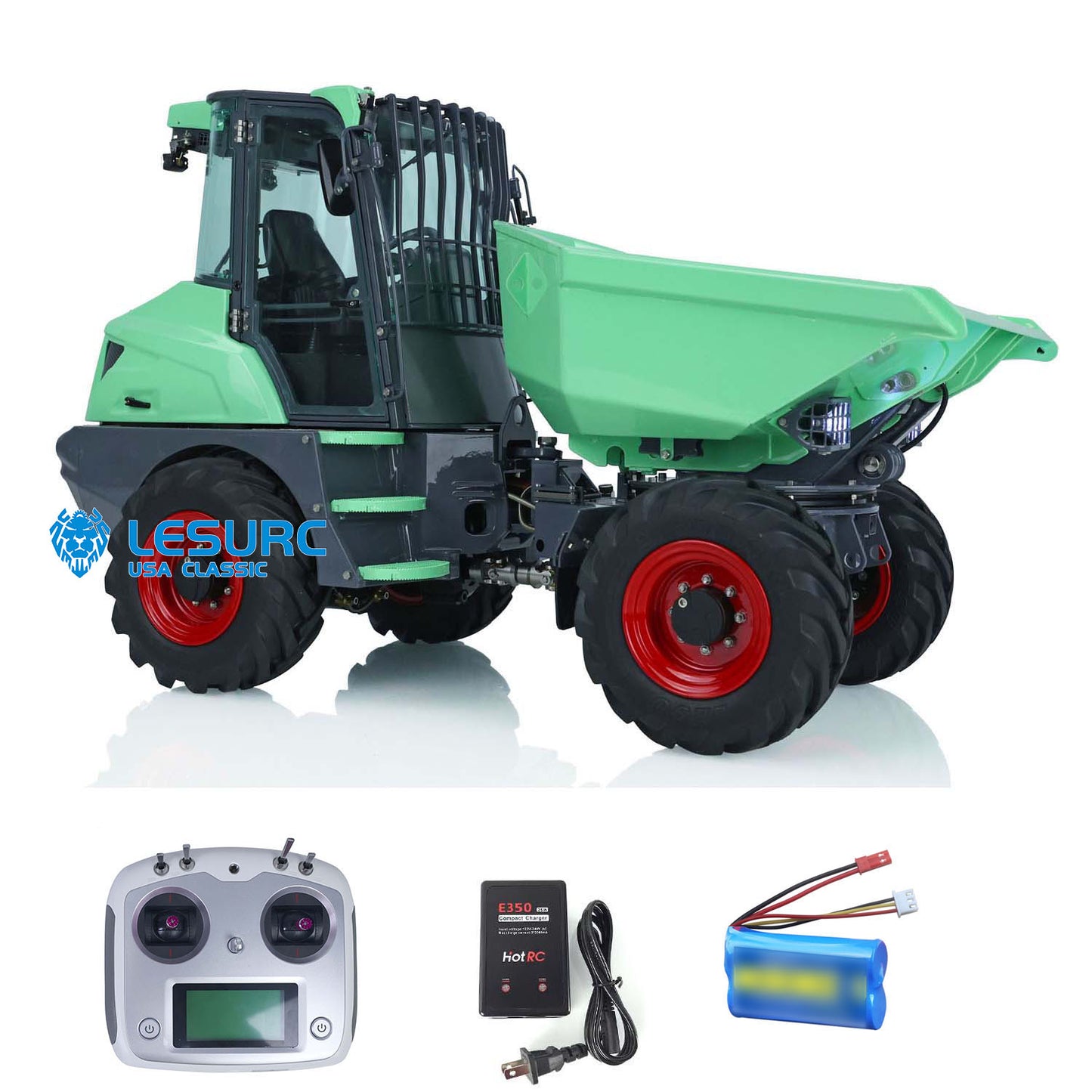 In Stock LESU 1/14 Scale Metal Remote Controlled Hydraulic Articulated Dumper AOUE 6MDX Ready To Run 4X4 Tipper Truck W/ Sound Light System